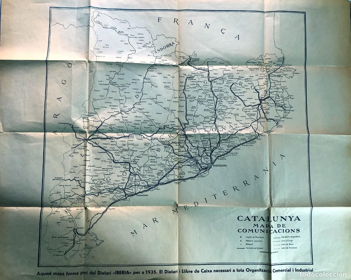 Mapas contempor&aacute;neos: MAPA CATALUNYA A&Ntilde;O 1935 / FORMABA PARTE DEL DIETARI IBERIA / 64 x 50