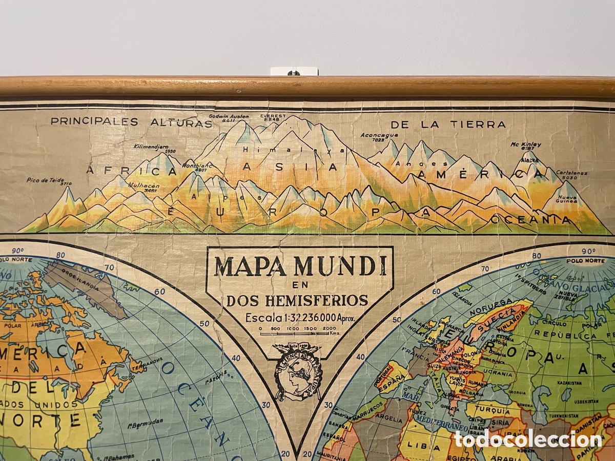 Mapas contempor&aacute;neos: PLANISFERIO MAPA MUNDI DALMAU - Foto 2