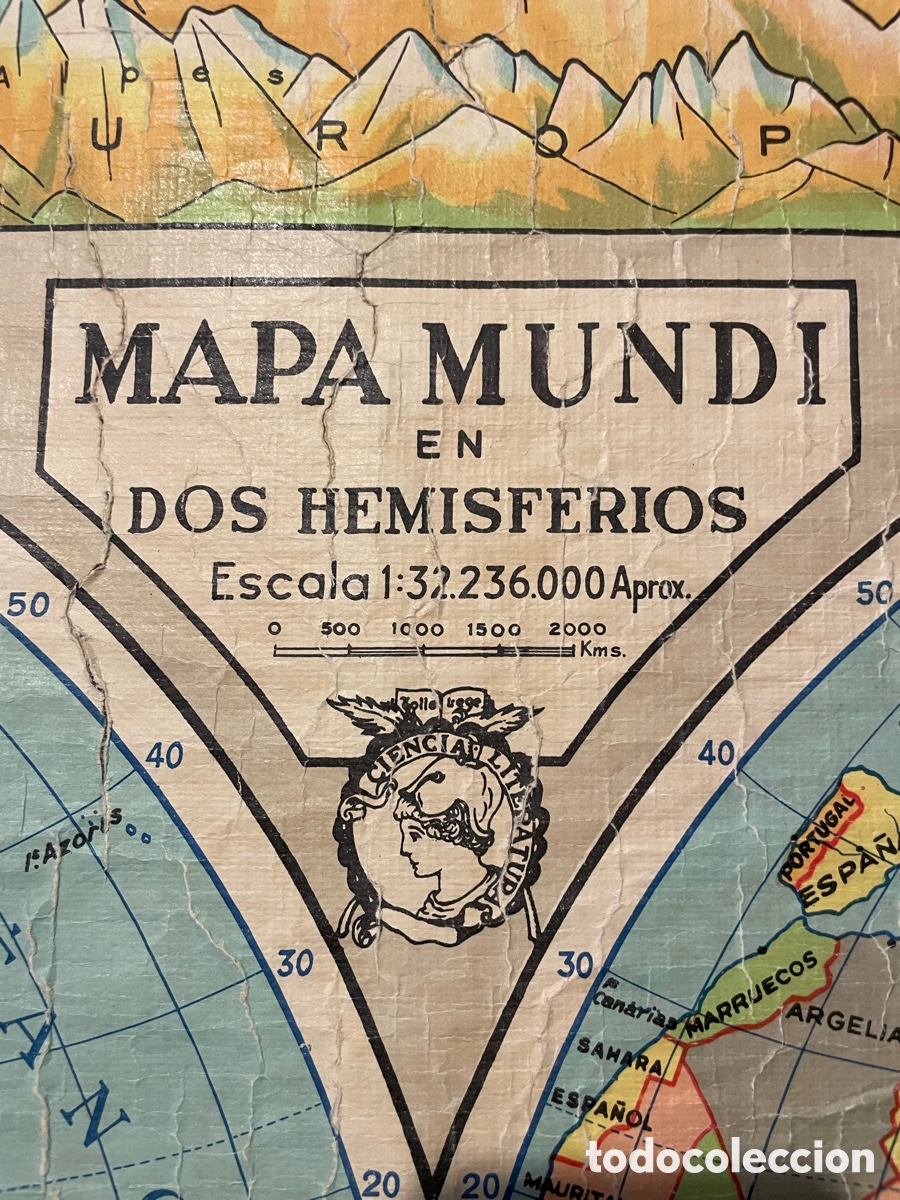 Mapas contempor&aacute;neos: PLANISFERIO MAPA MUNDI DALMAU - Foto 3