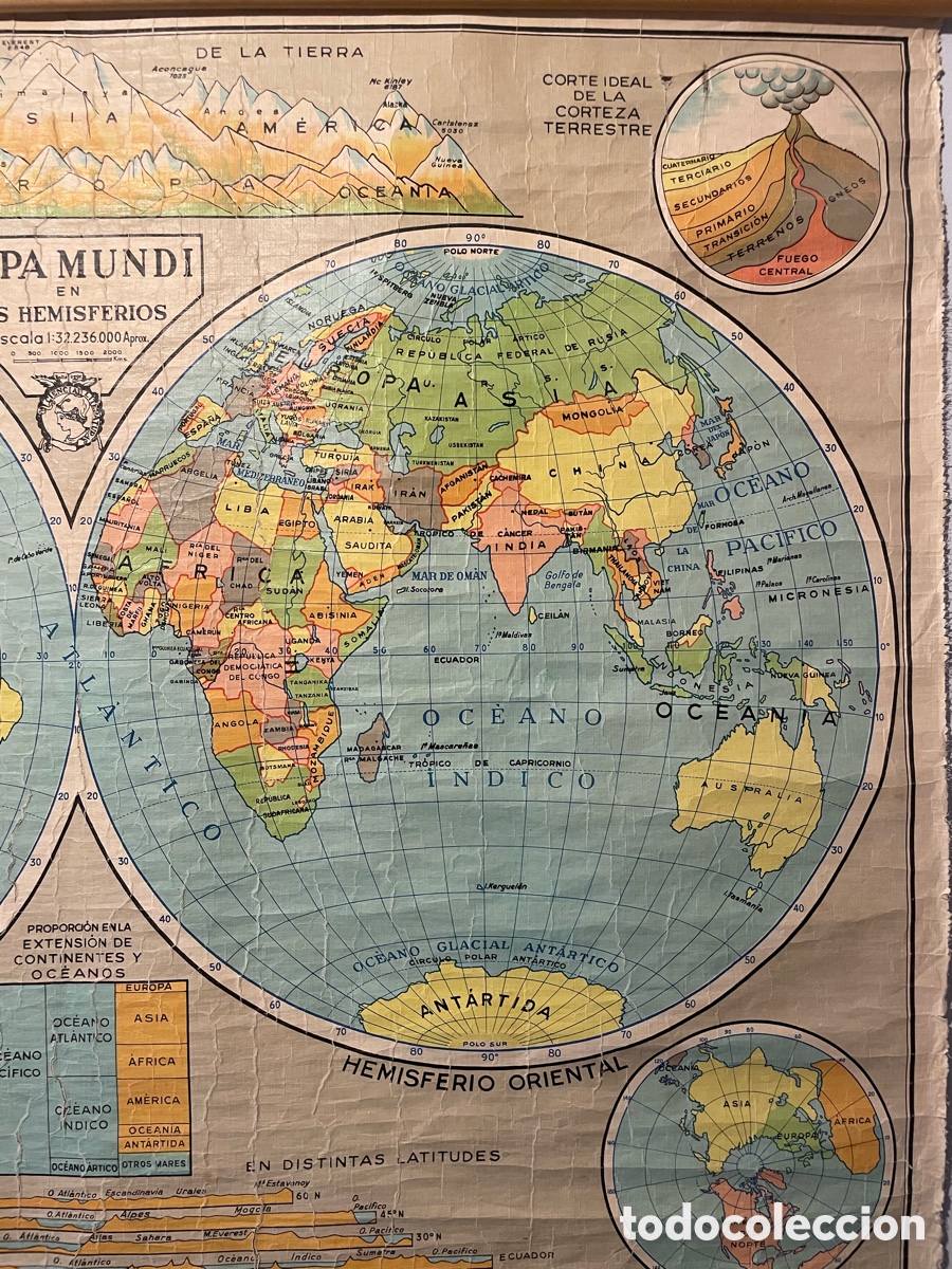 Mapas contempor&aacute;neos: PLANISFERIO MAPA MUNDI DALMAU - Foto 5