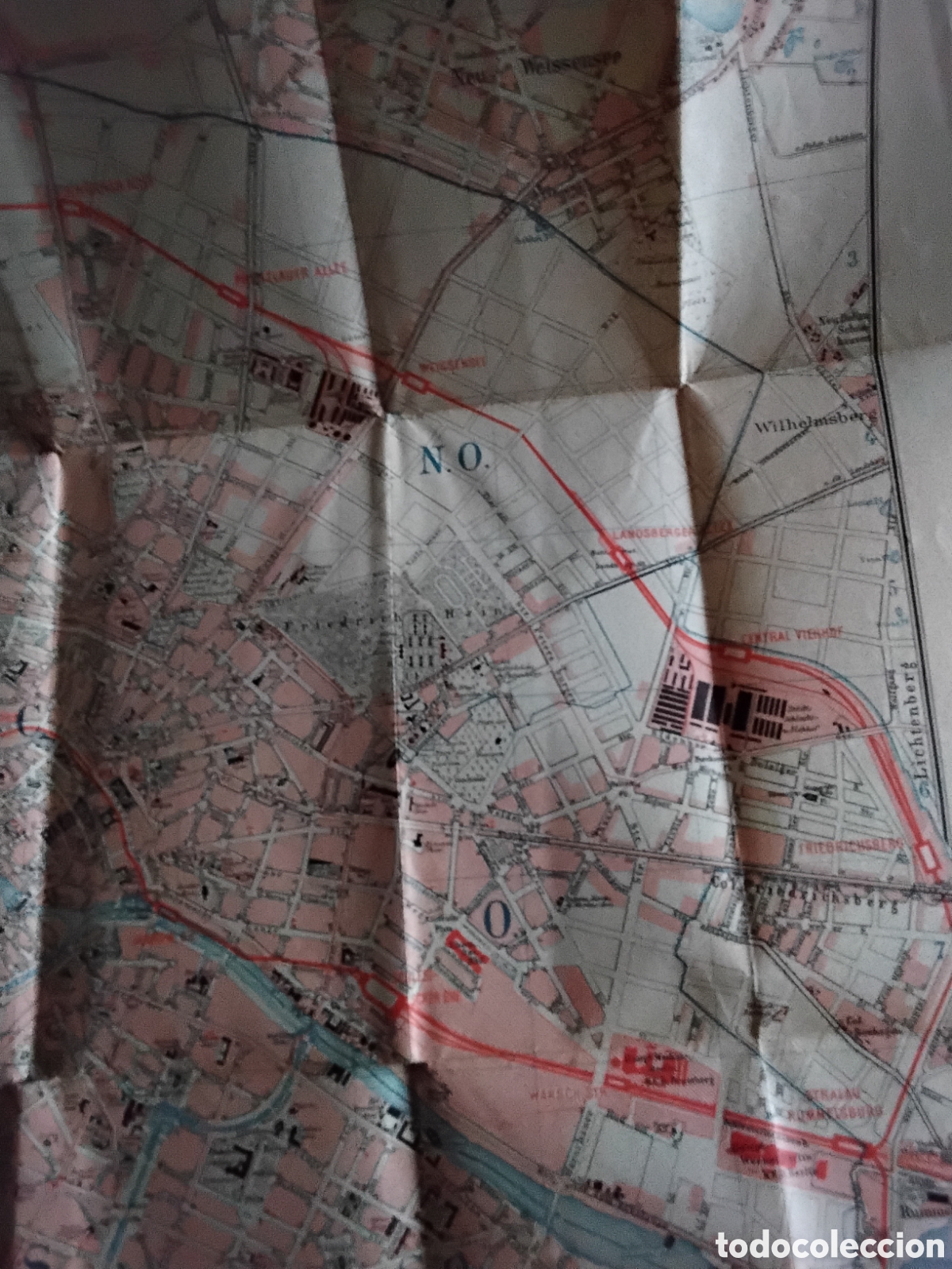 Mapas contempor&aacute;neos: MAPA DE BERL&Iacute;N DE 1896. 81 X 67 CM - Foto 3