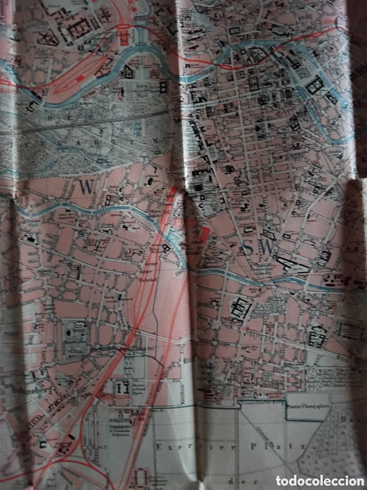Mapas contempor&aacute;neos: MAPA DE BERL&Iacute;N DE 1896. 81 X 67 CM - Foto 5