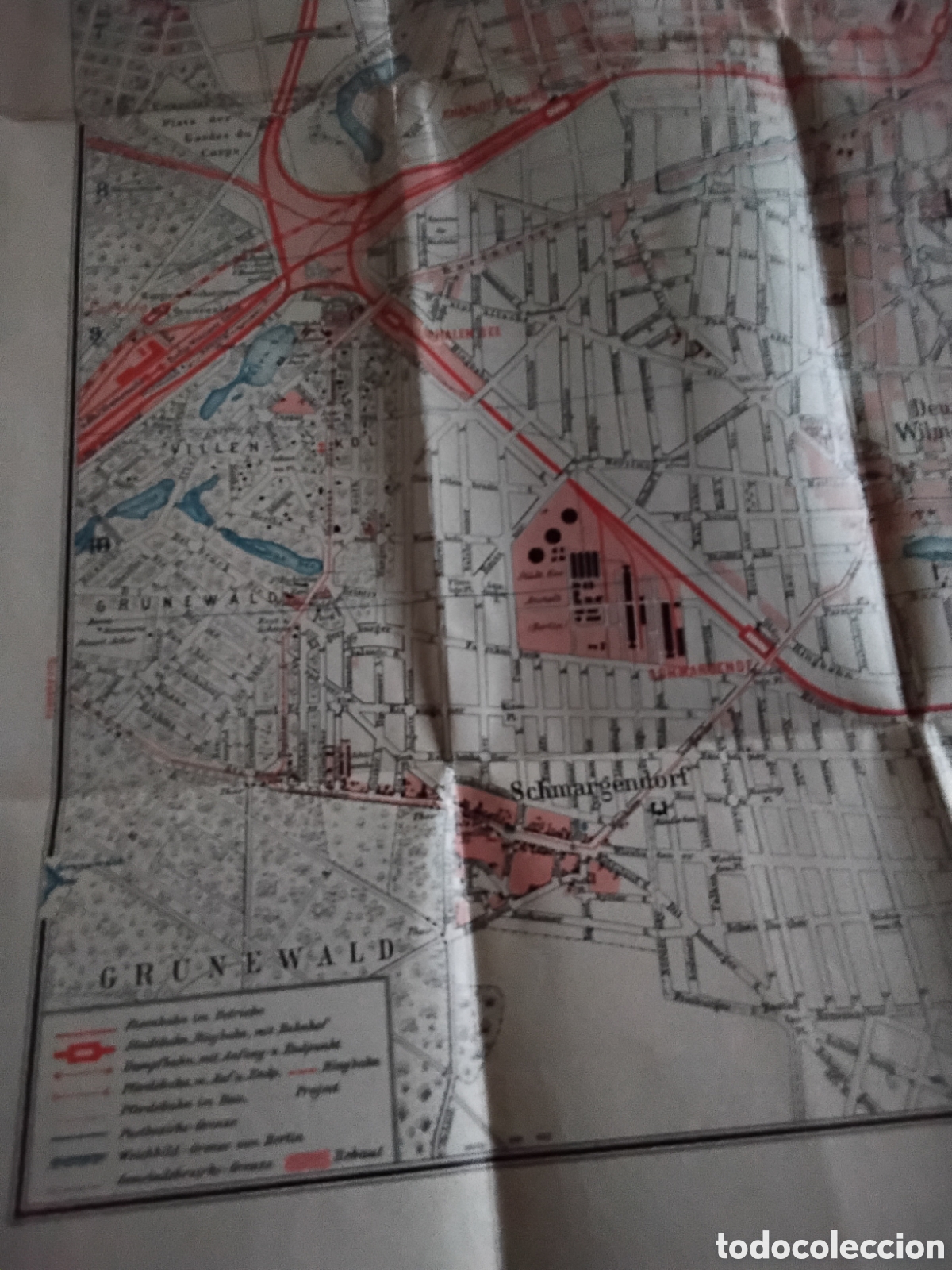 Mapas contempor&aacute;neos: MAPA DE BERL&Iacute;N DE 1896. 81 X 67 CM - Foto 8