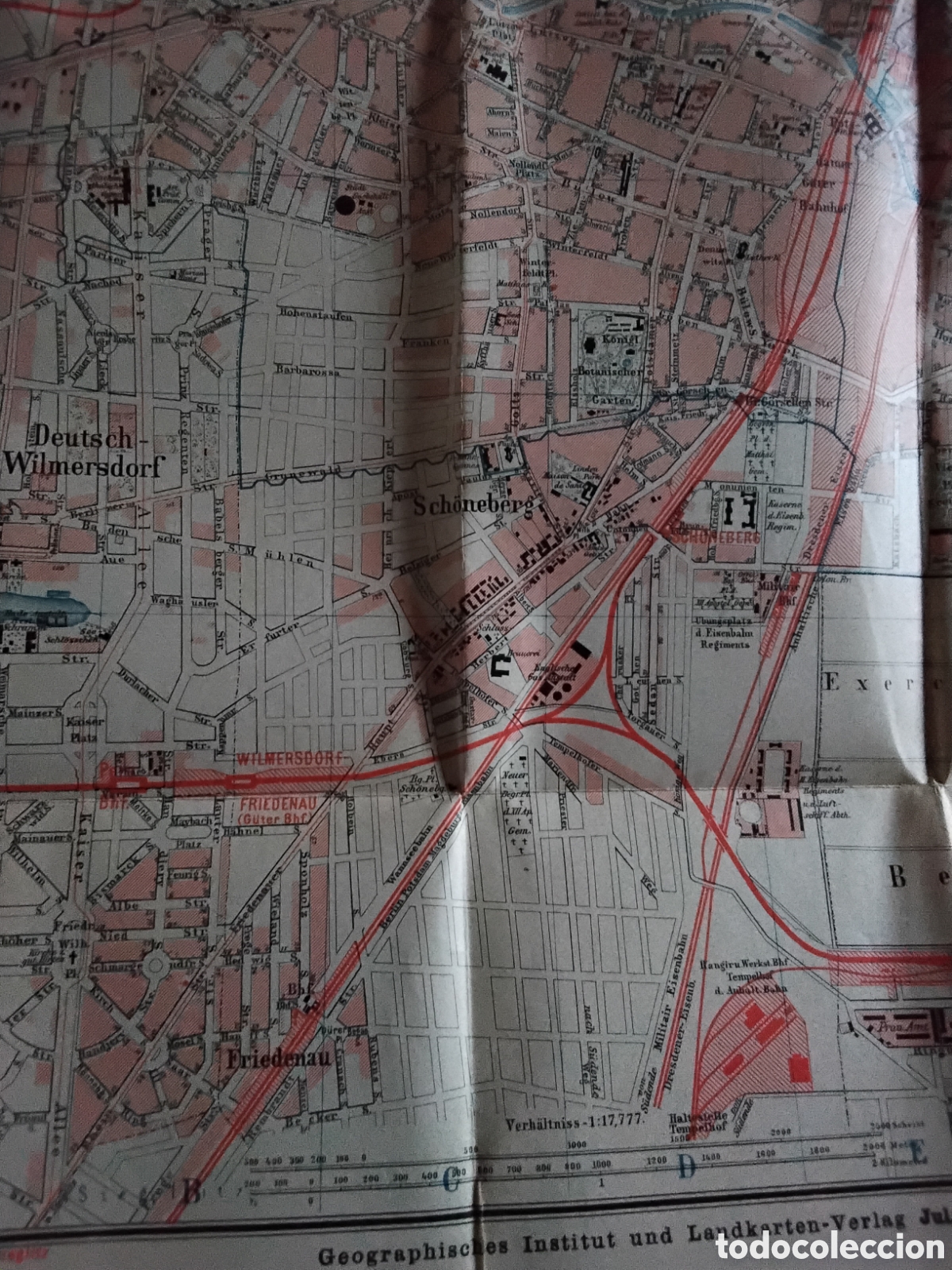 Mapas contempor&aacute;neos: MAPA DE BERL&Iacute;N DE 1896. 81 X 67 CM - Foto 9