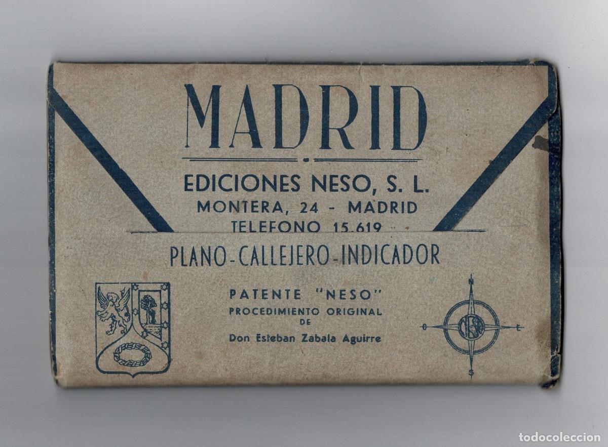 Mappe contemporanee: ANTIGUO PLANO CALLEJERO INDICADOR DE MADRID - EDICIONES NESO - PATENTE ZABALA AGUIRRE.
