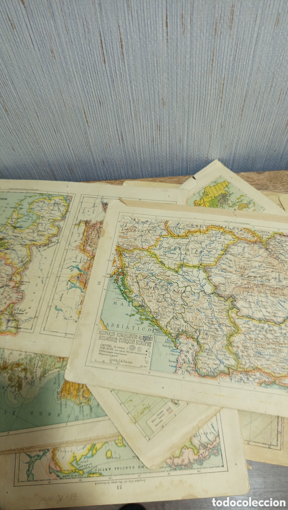 Mapas contempor&aacute;neos: Se vende lote de mapas antiguos