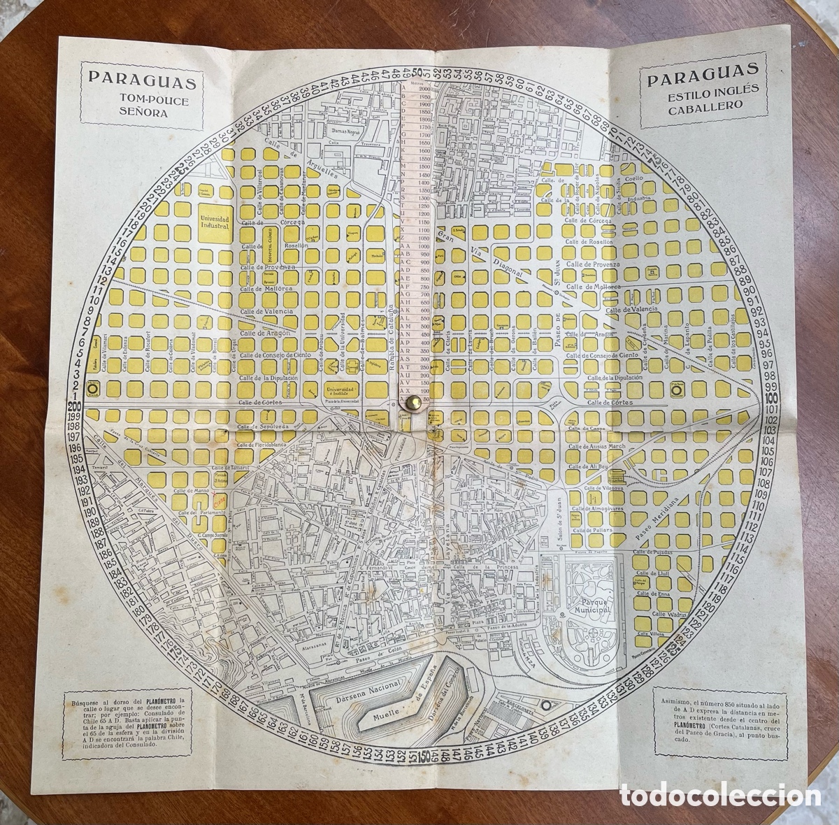 Mapas contempor&aacute;neos: Raro Planimetro Circular Barcelona Fell 1920 1930 Patente 79917 Anuncio M Closa