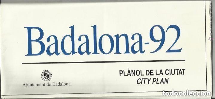 Mapas contempor&aacute;neos: PLANO DE BADALONA 92 - EN CATALAN E INGLES
