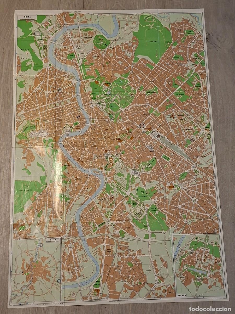 Mapas contempor&aacute;neos: PLANO MAPA ROMA ITALIA 1973
