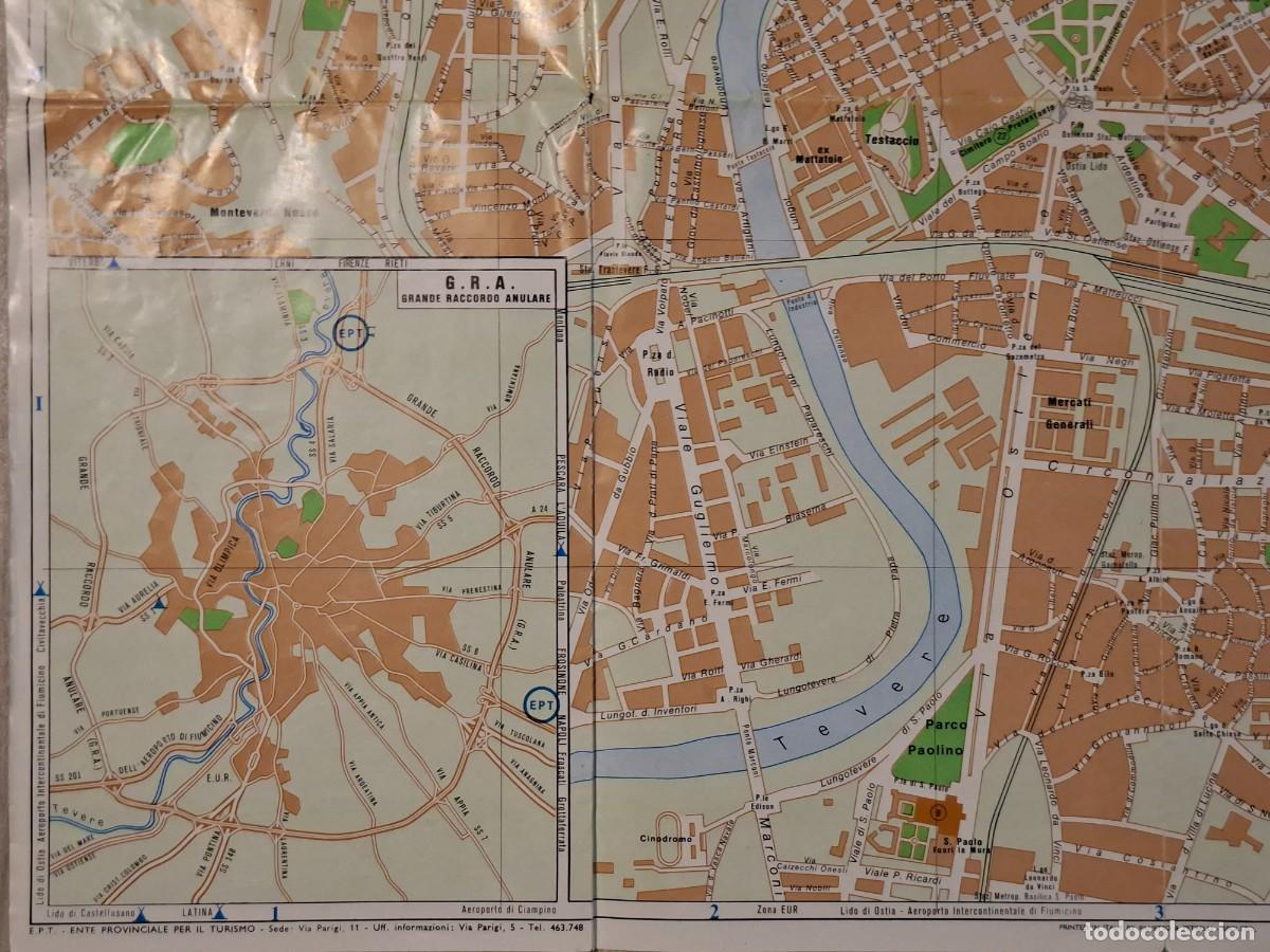 Mapas contempor&aacute;neos: PLANO MAPA ROMA ITALIA 1973 - Foto 2