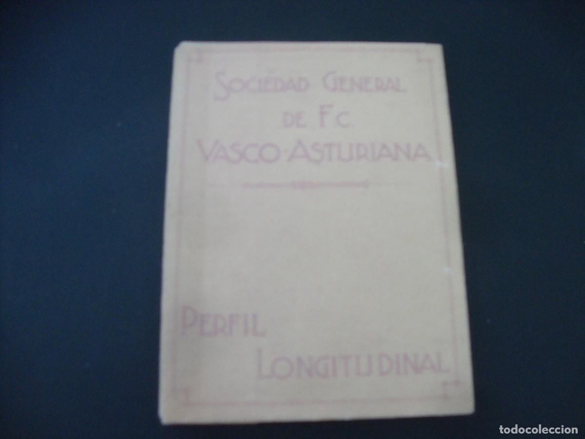 Mapas contempor&aacute;neos: PLANO PERFIL LONGITUDINAL SOCIEDAD GENERAL DE FC VASCO ASTURIANA COLLANZO A SAN ESTEBAN 150X32 CM