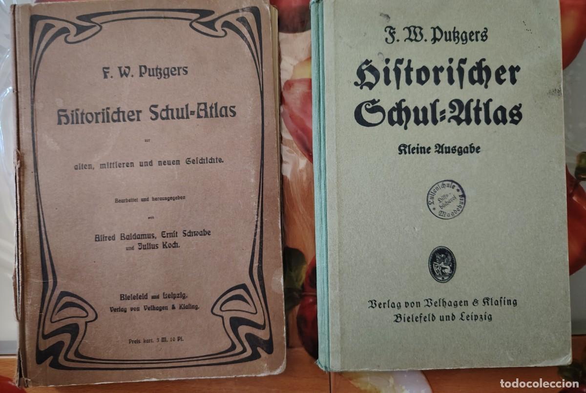 Mapas contempor&aacute;neos: 2 ANTIGUOS ATLAS ORIGINALES