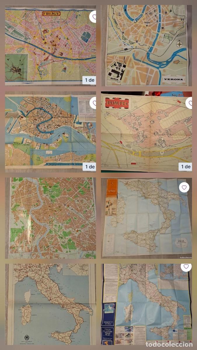 Mapas contempor&aacute;neos: LOTE MAPAS PLANOS ITALIA VINTAGE VENECIA POMPEYA FLORENCIA