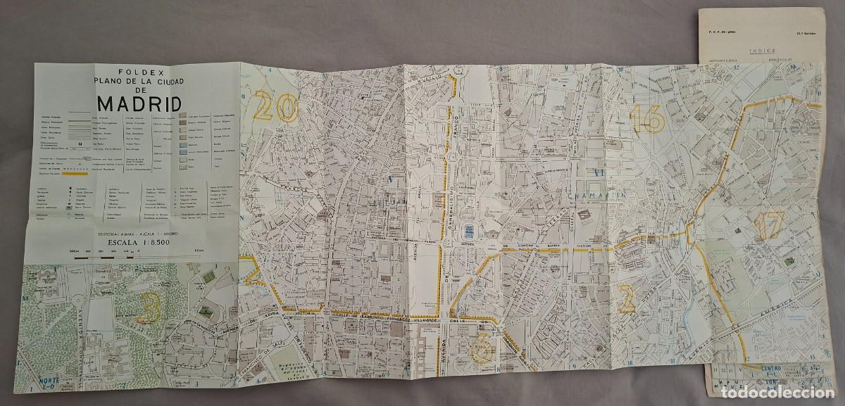 Mapas contempor&aacute;neos: COMPLEJO PLANO GUIA MADRID PLEGADO FOLDEX EDITORIAL ALMAX PLANO METRO. 10 EDICION.