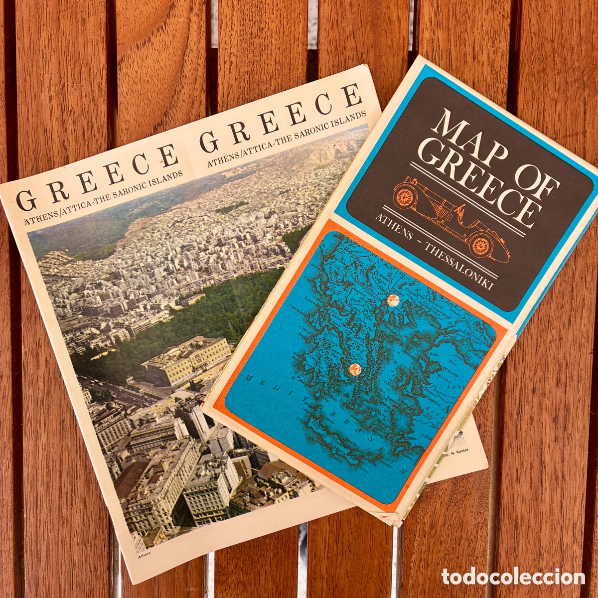 Mapas contempor&aacute;neos: Gu&iacute;a y Mapa Tur&iacute;stico Vintage de Grecia - A&ntilde;os 70