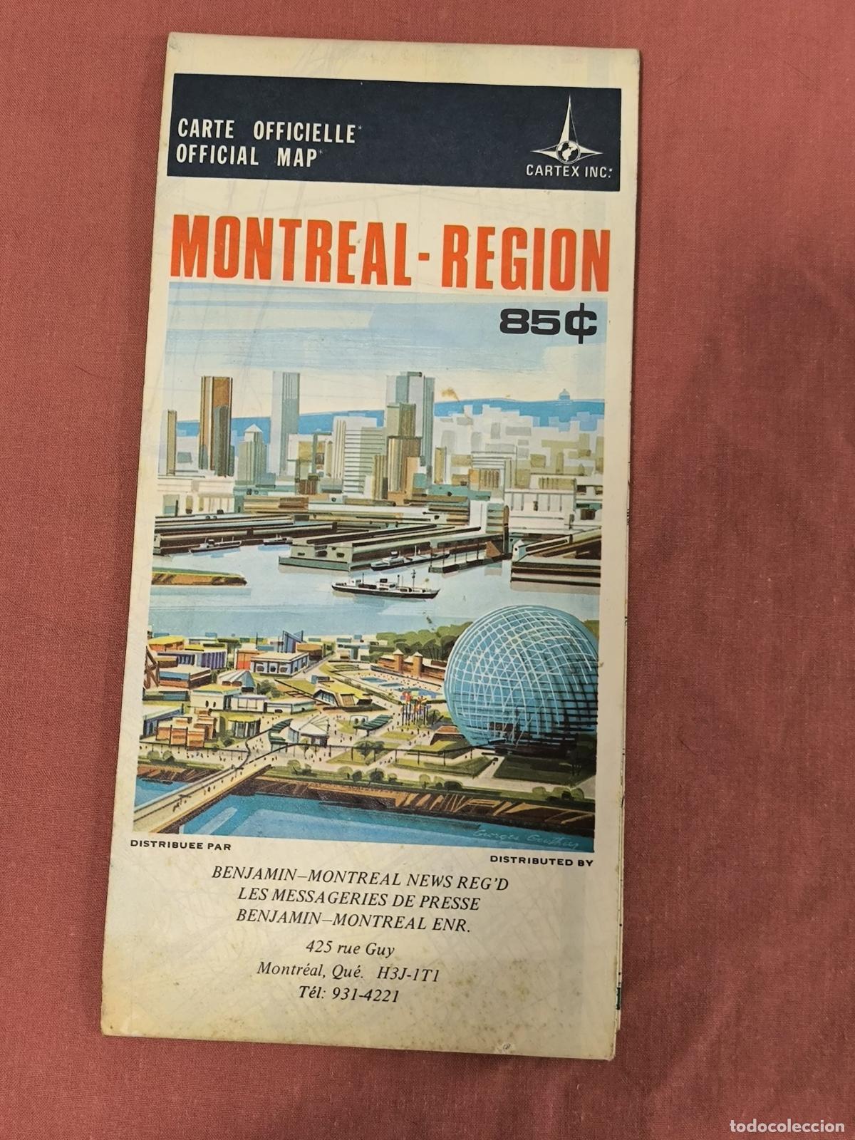 Contemporary maps: Antiguo Mapa Montreal Regi&oacute;n Carte Officielle Cartograf&iacute;a Coleccionismo