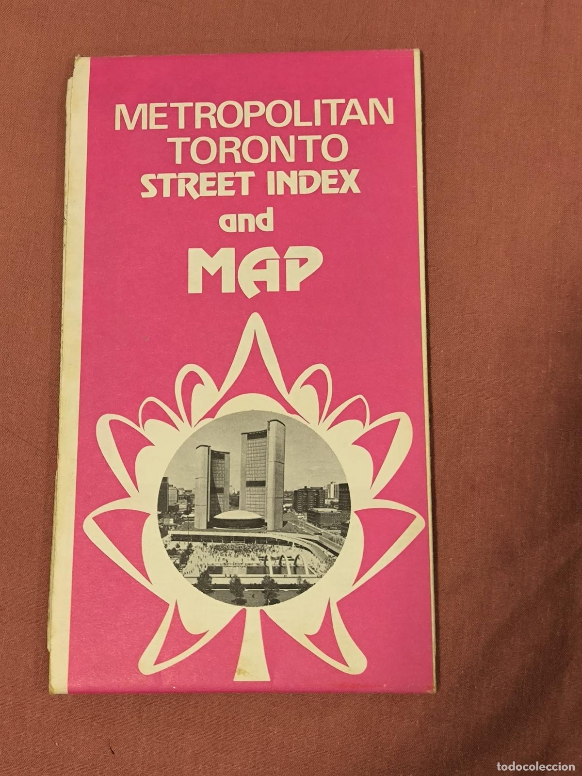 Contemporary maps: Antiguo Mapa Metropolitan Toronto Street Index Map Cartograf&iacute;a Coleccionismo