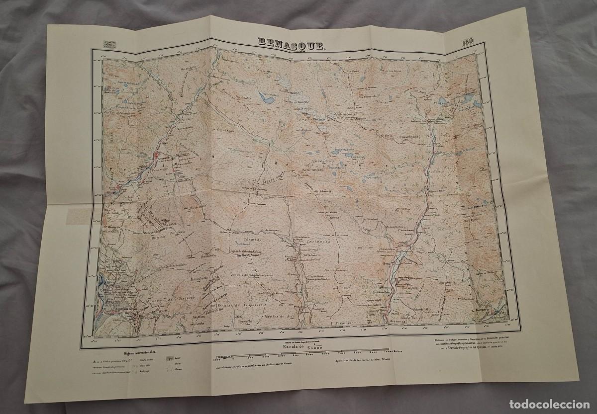 Mapas contempor&aacute;neos: MAPA EDICION MILITAR 180 BENASQUE HUESCA ARAGON. 2a EDICION 1950
