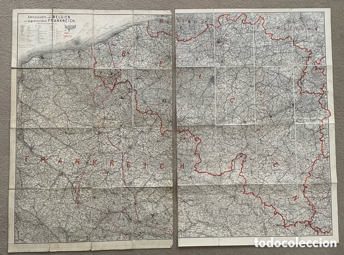 Cartes g&eacute;ographiques contemporaines: Antiguos mapas de Europa , entelados en 6 mapas . Imp. Alemania . Escala 1:300000(1980-1905)