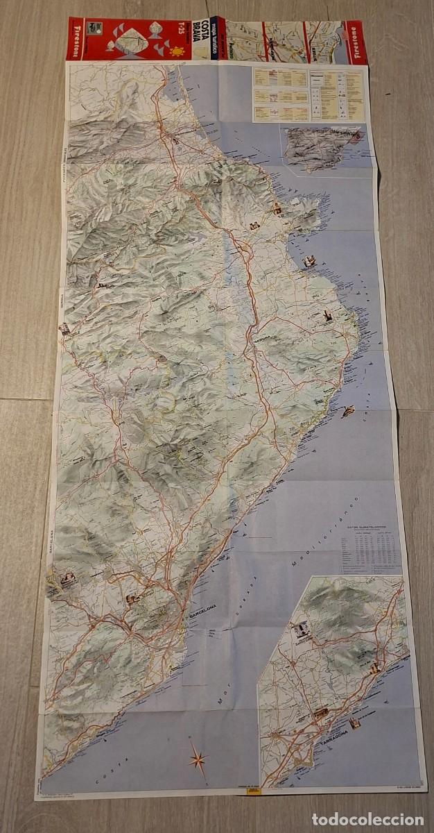 Zeitgen&ouml;ssische Karten: Mapa Costa Brava 1988 Plano Barcelona Sant Feliu Figueres Sitges Gerona Perpignan Sierra Montseny.