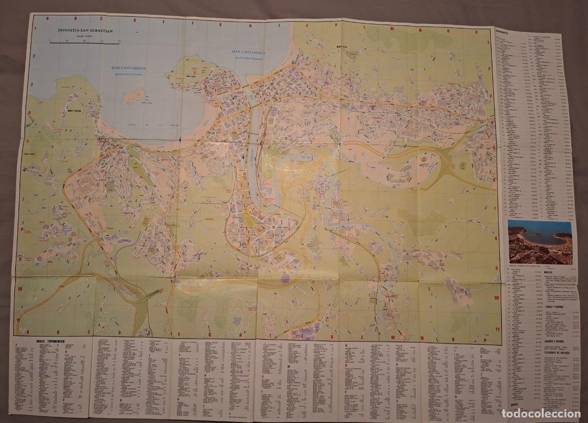 Mapas contempor&aacute;neos: Plano donostia San Sebastian mapa provincia Guipuzcoa 1992 DIstrimapas Telstar