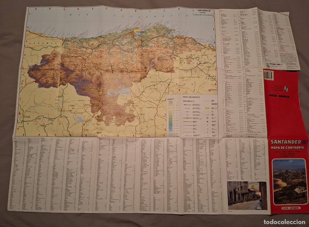 Mapas contempor&aacute;neos: Plano Santander mapa de Cantabria 1993 distrimapas Telstar.