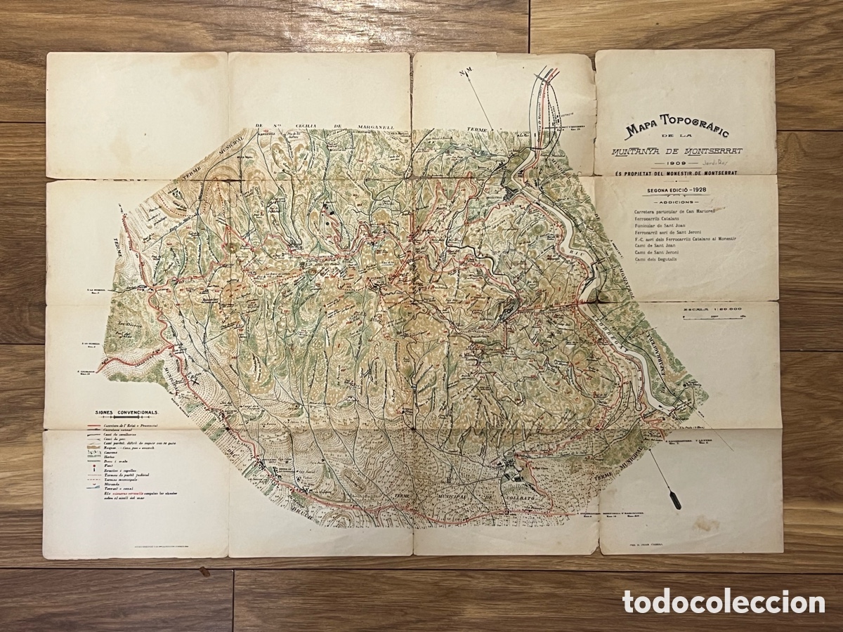 Mapas contempor&aacute;neos: Mapa Topogr&aacute;fich de la Montanya de Montserrat y de ses Vessants (a.1928) 1:20.000&hellip;