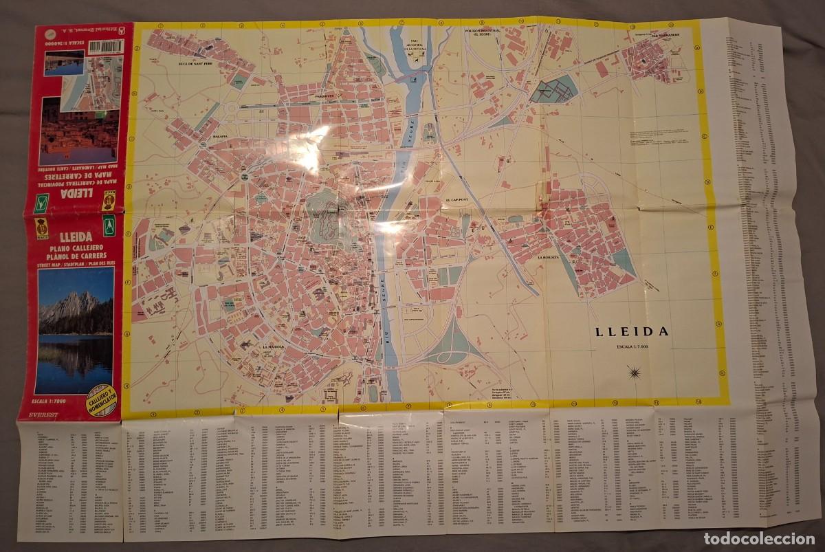 Mapas contempor&aacute;neos: MAPA Provincia PLANO Lleida plegable. 1997.