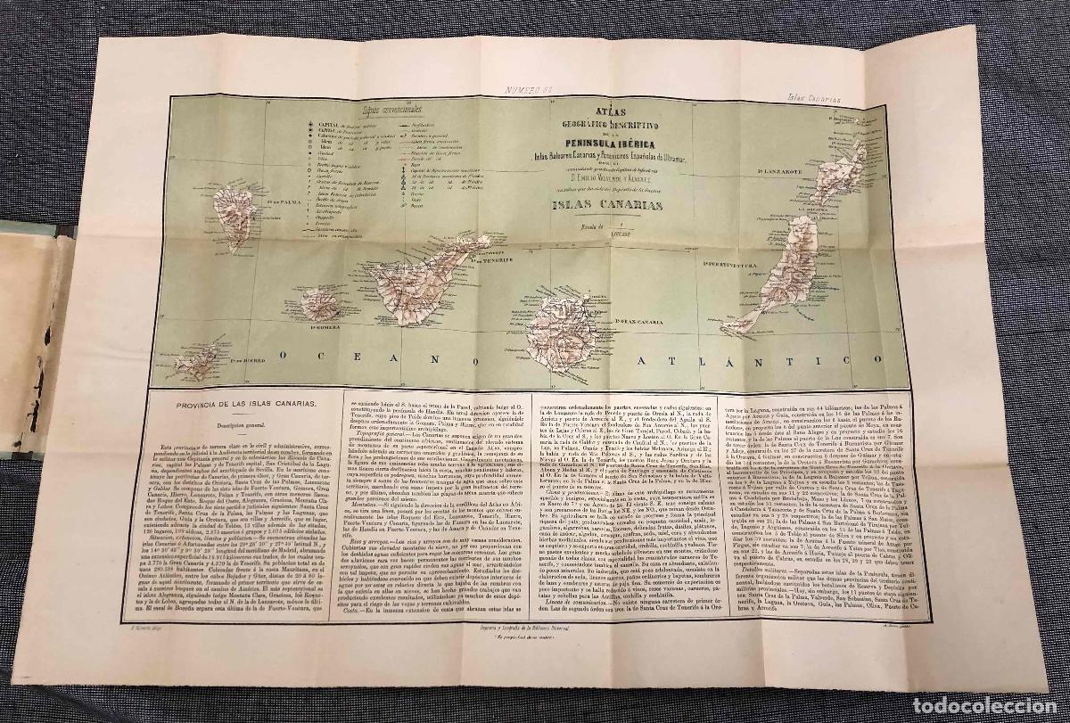 Mapas contempor&aacute;neos: MAPA PROVINCIAS DE ESPA&Ntilde;A ISLAS CANARIAS. EMILIO VALVERDE. ESCALA 1:1.100.000 N&ordm; 50. 1880
