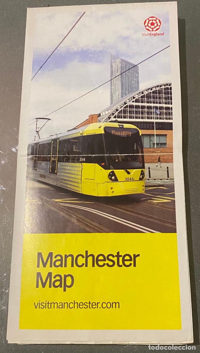 Mapas contempor&aacute;neos: Mapa tur&iacute;stico desplegable de la ciudad de Manchester, Inglaterra. A&ntilde;os 2010. Buen estado.