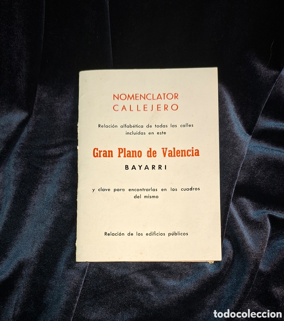 Mapas contempor&aacute;neos: Gran Plano de Valencia Bayarri 1972 - Nomencl&aacute;tor Callejero - Banco de Bilbao - Mapa urbano vintage