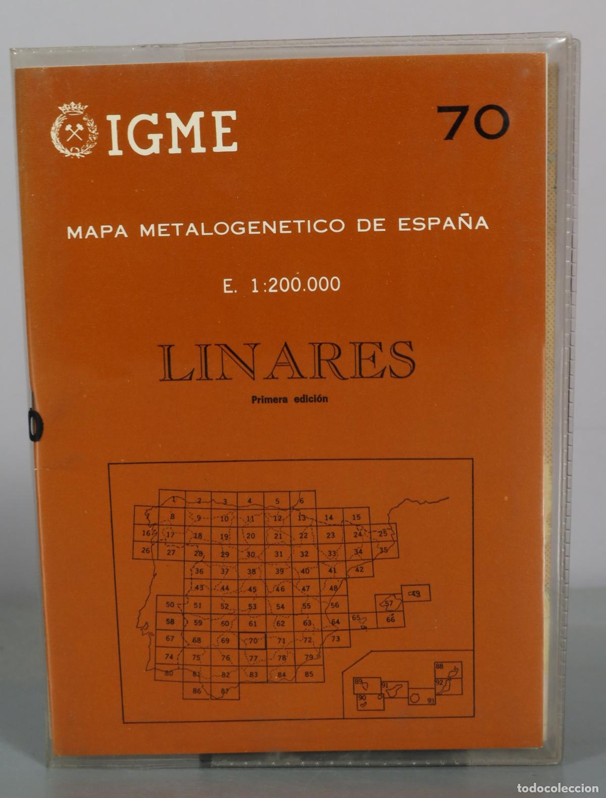 Mapas contempor&aacute;neos: Mapa Metalogenetico de Espa&ntilde;a - Linares - IGME