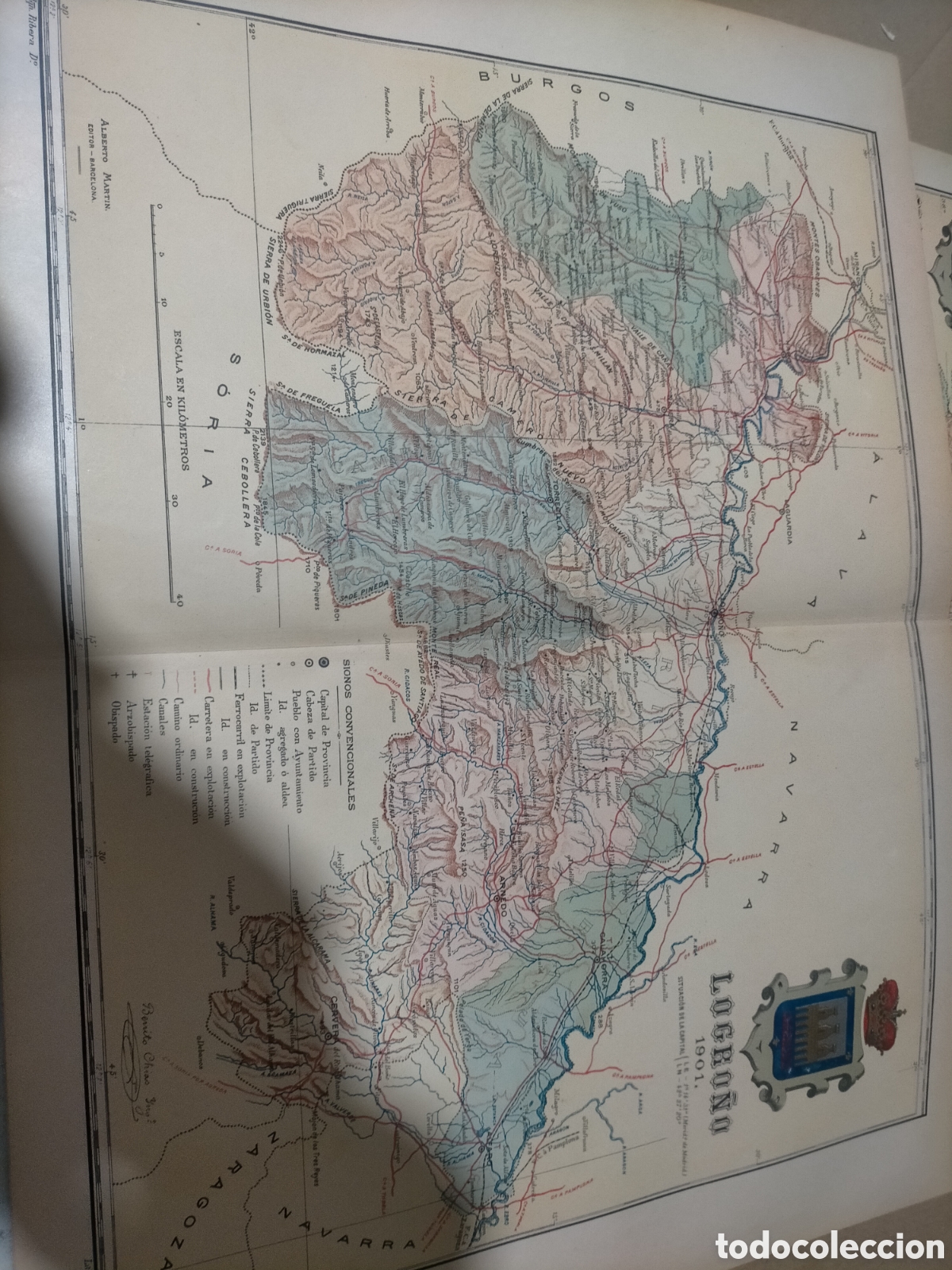 Mapas contempor&aacute;neos: Mapa Logro&ntilde;o 1901 original