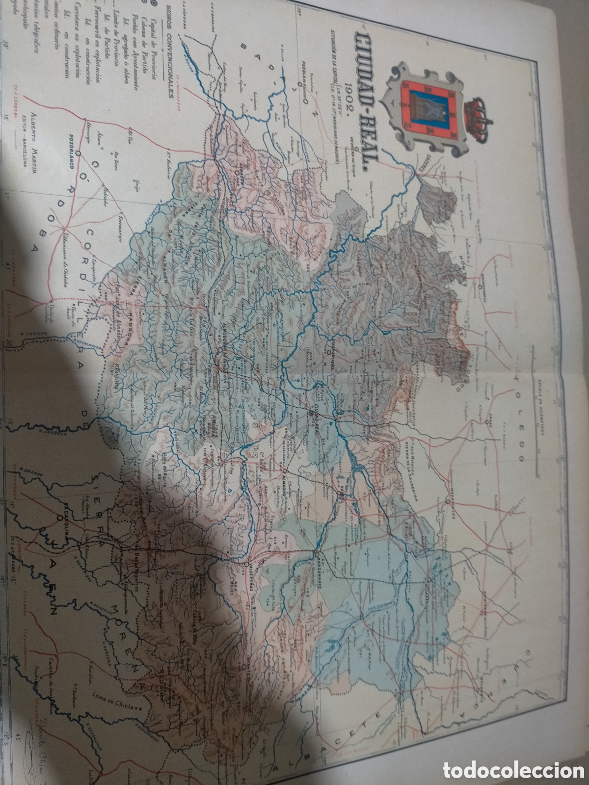 Mapas contempor&aacute;neos: Mapa de ciudad real 1902 original - Foto 1