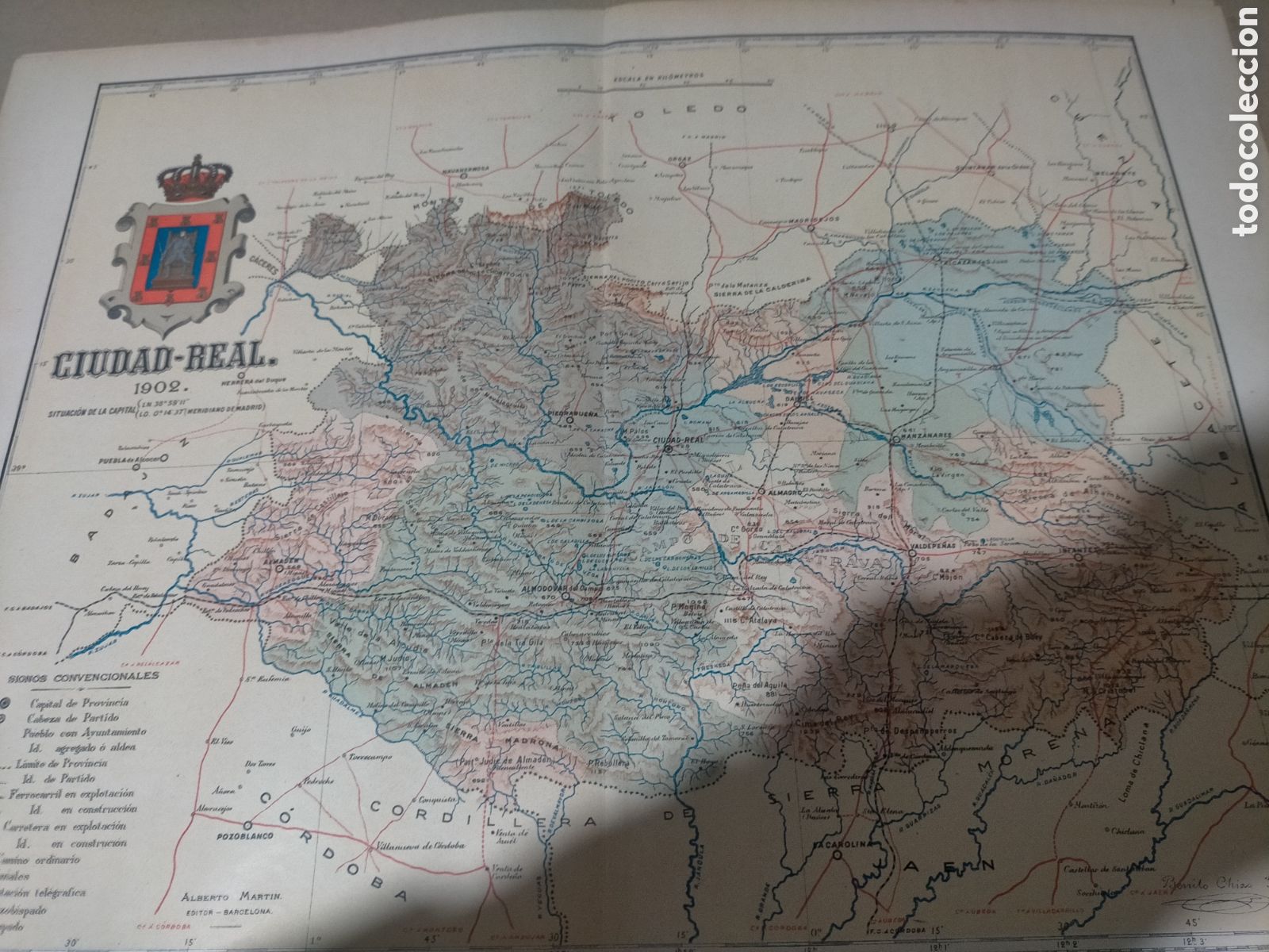 Mapas contempor&aacute;neos: Mapa de ciudad real 1902 original