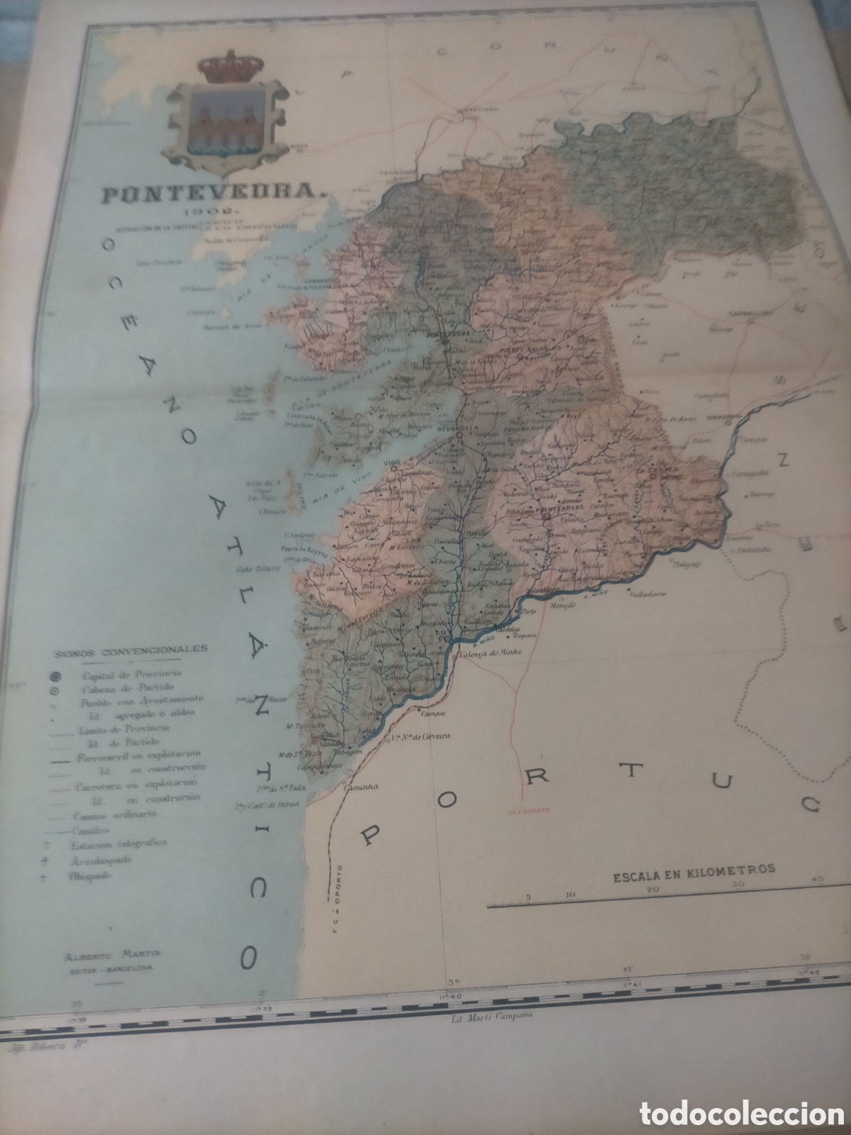 Mapas contempor&aacute;neos: Mapa de Pontevedra 1902