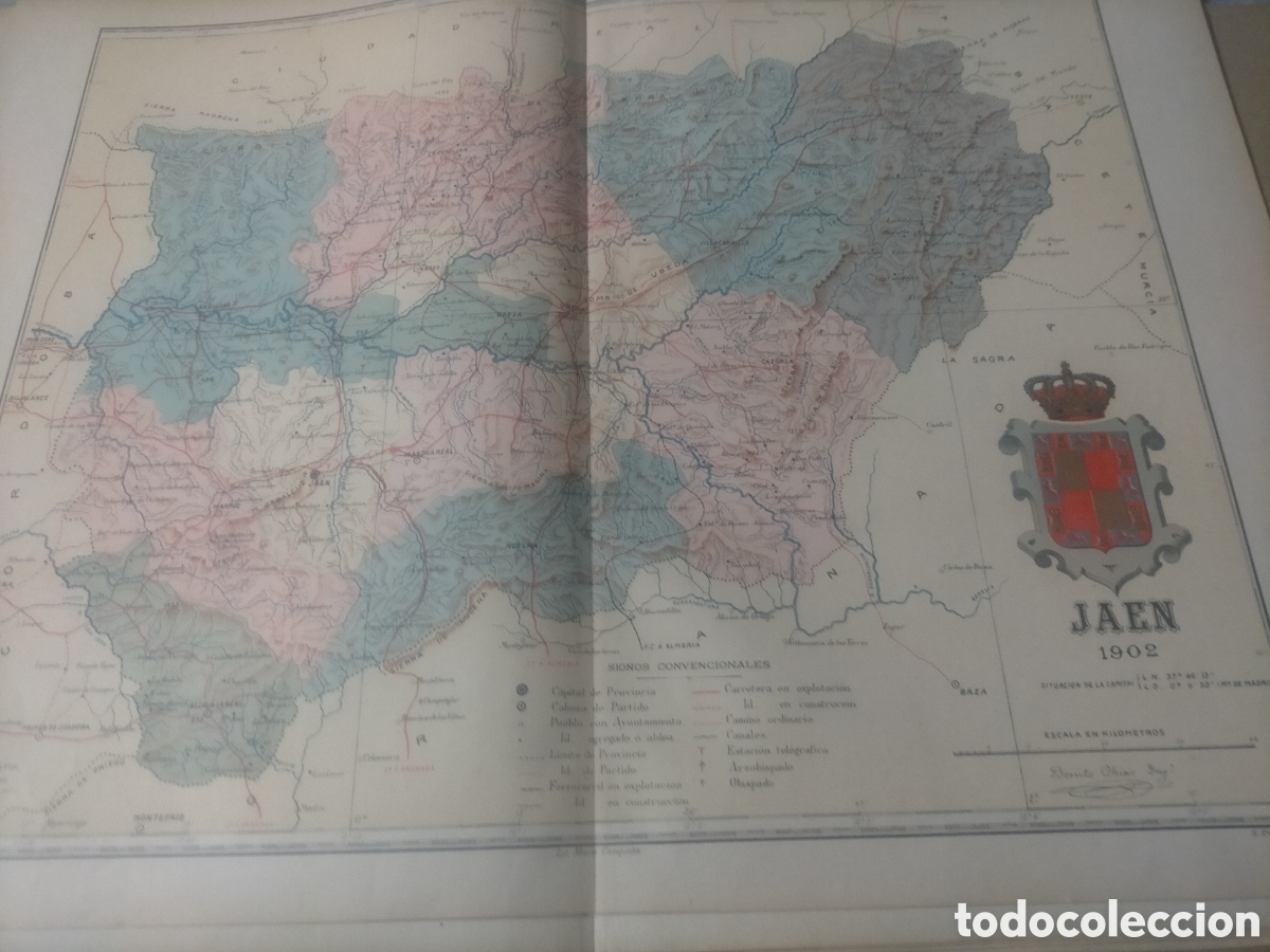 Mapas contempor&aacute;neos: Mapa de Ja&eacute;n 1902 original