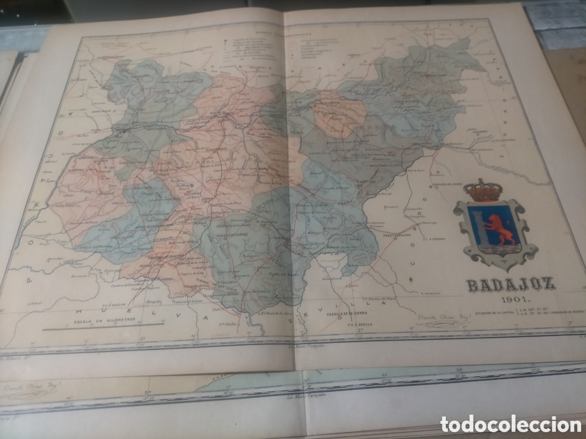 Mapas contempor&aacute;neos: Mapa de Badajoz 1901 original - Foto 1