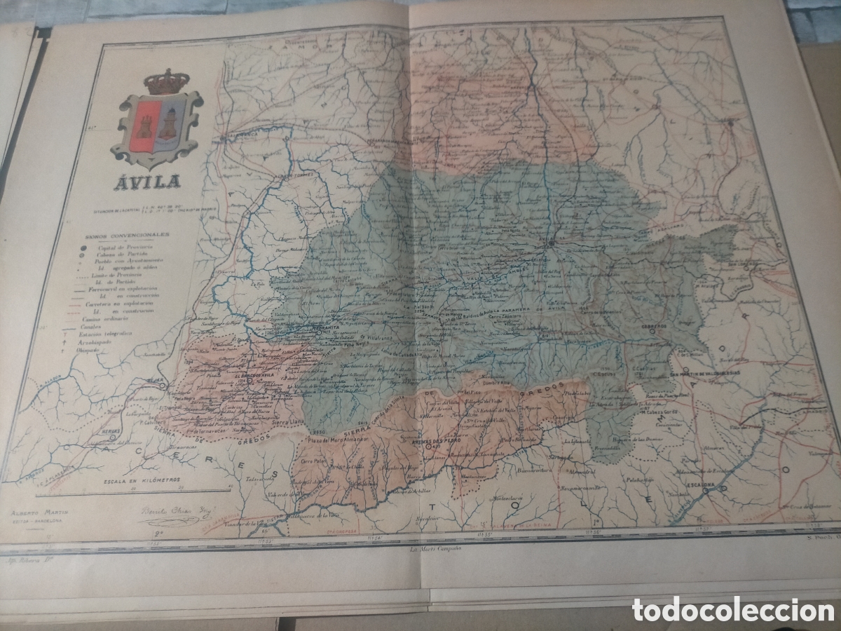 Mapas contempor&aacute;neos: Mapa de &Aacute;vila original