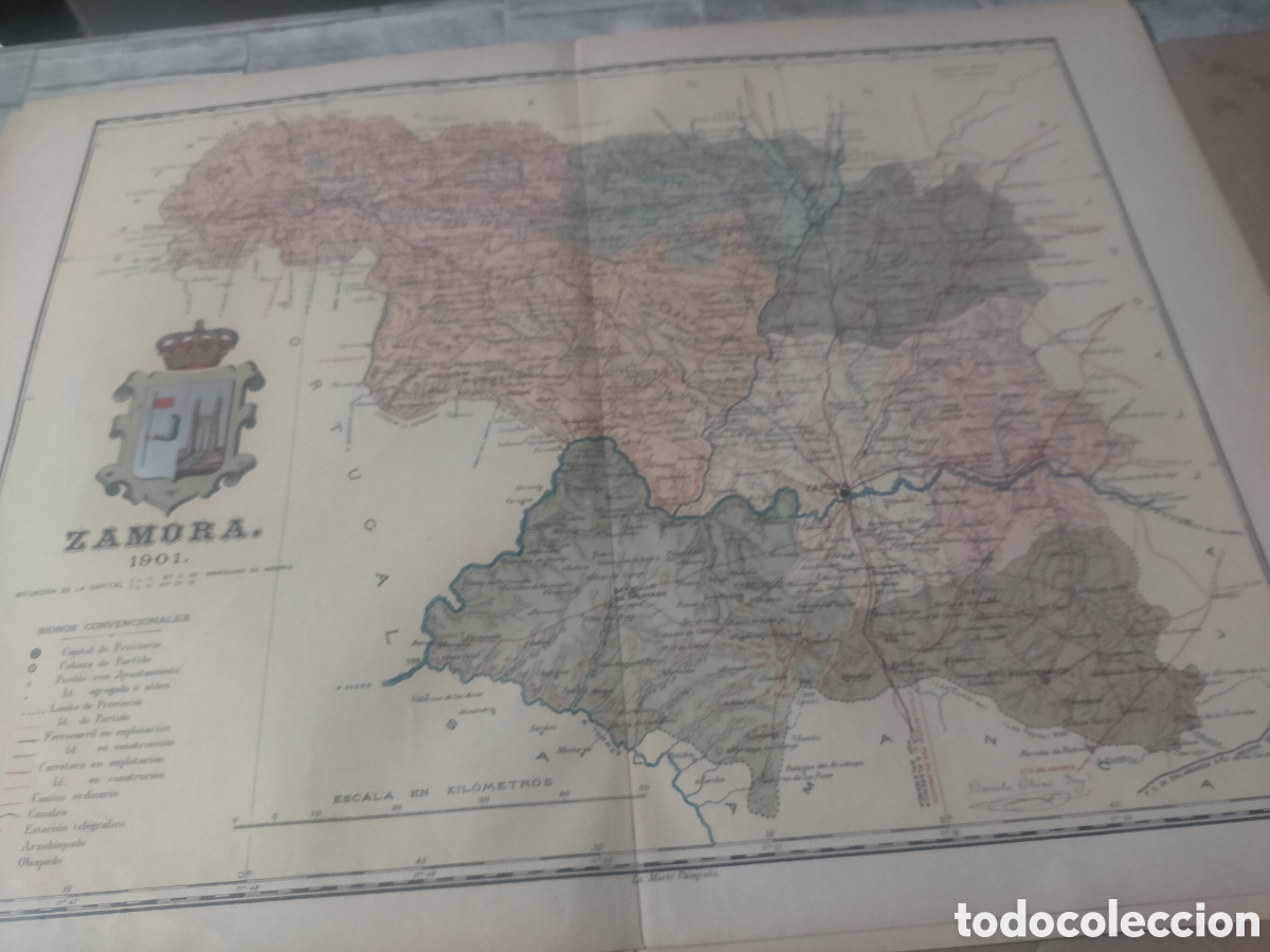 Mapas contempor&aacute;neos: Mapa de Zamora original 1901