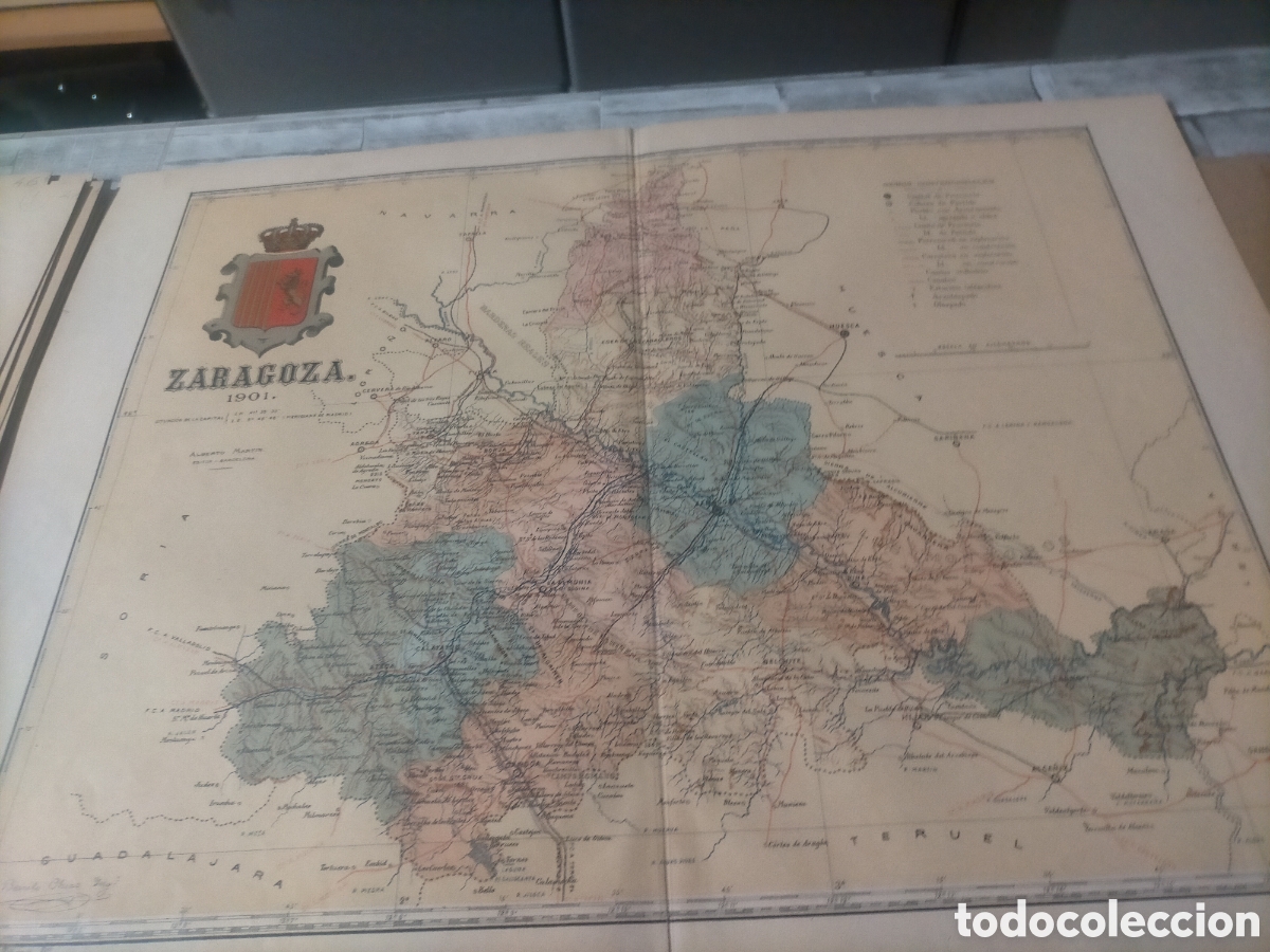 Mapas contempor&aacute;neos: Mapa de Zaragoza original 1901