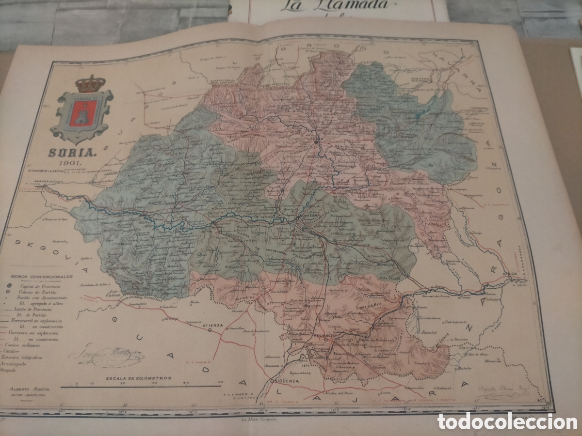 Mapas contempor&aacute;neos: Mapa Soria 1901 original