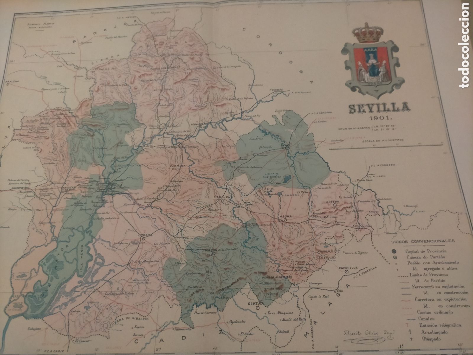Mapas contempor&aacute;neos: Mapa Sevilla original