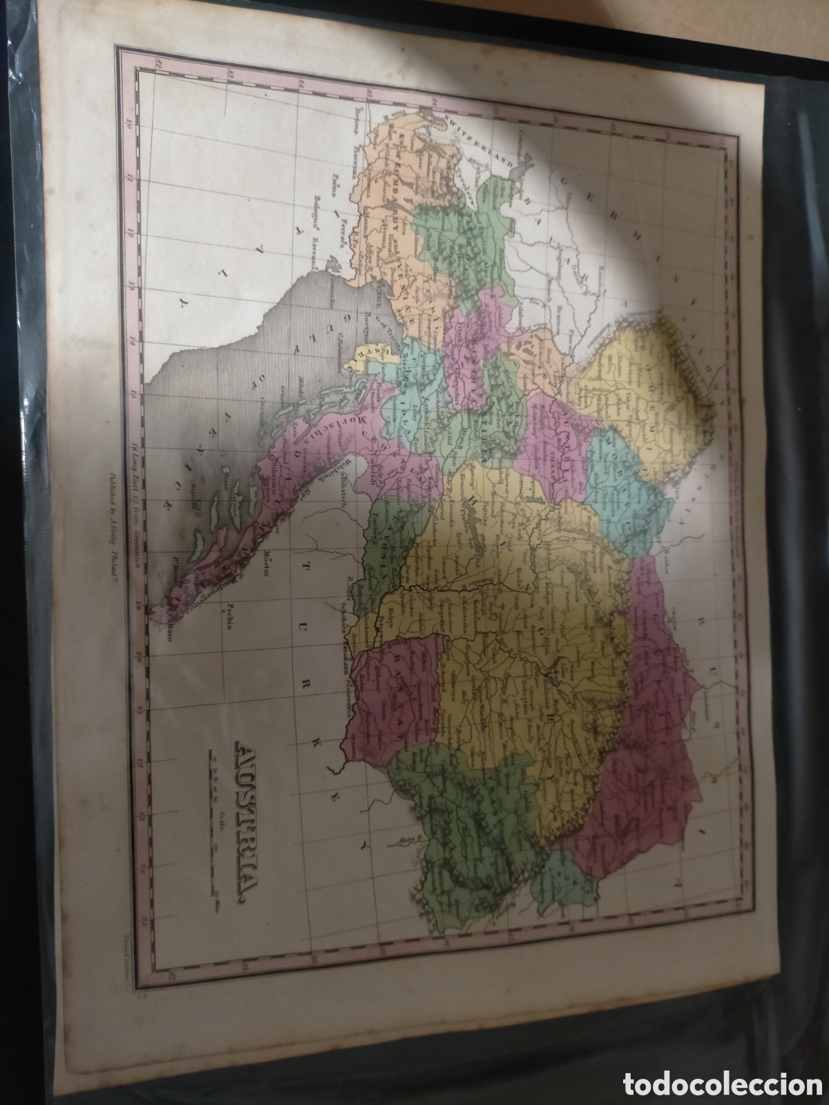Mapas contempor&aacute;neos: Mapa de Austria 1825 original