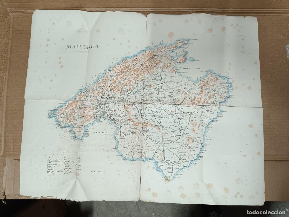 Mapas contempor&aacute;neos: ANTIGUO MAPA BRITANICO DE MALLORCA EN INGL&Eacute;S Y ESPA&Ntilde;OL, DETALLADO -P31