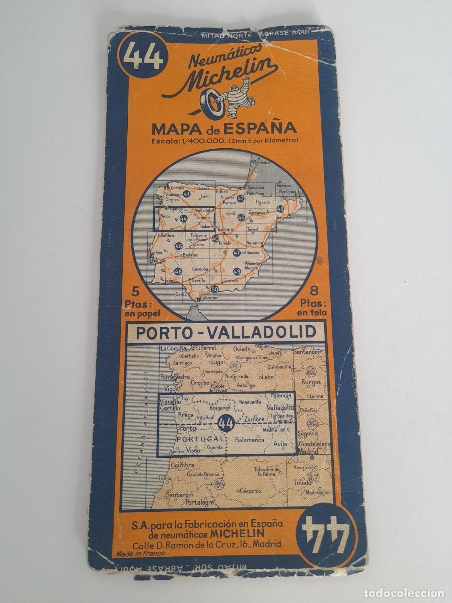 Mapas contempor&aacute;neos: Mapa michelin Espa&ntilde;a n&deg; 44, porto-valladolid, a&ntilde;os 30/40