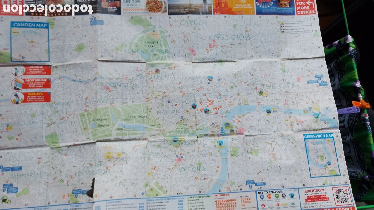 Mapas contempor&aacute;neos: LONDON FOR LESS . MAP . GUIDE . 2015 . MAPA LONDRES - Foto 2