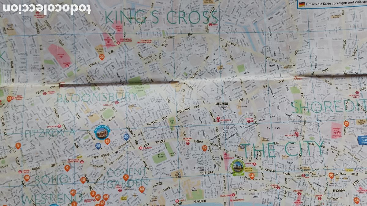 Mapas contempor&aacute;neos: LONDON FOR LESS . MAP . GUIDE . 2015 . MAPA LONDRES - Foto 5