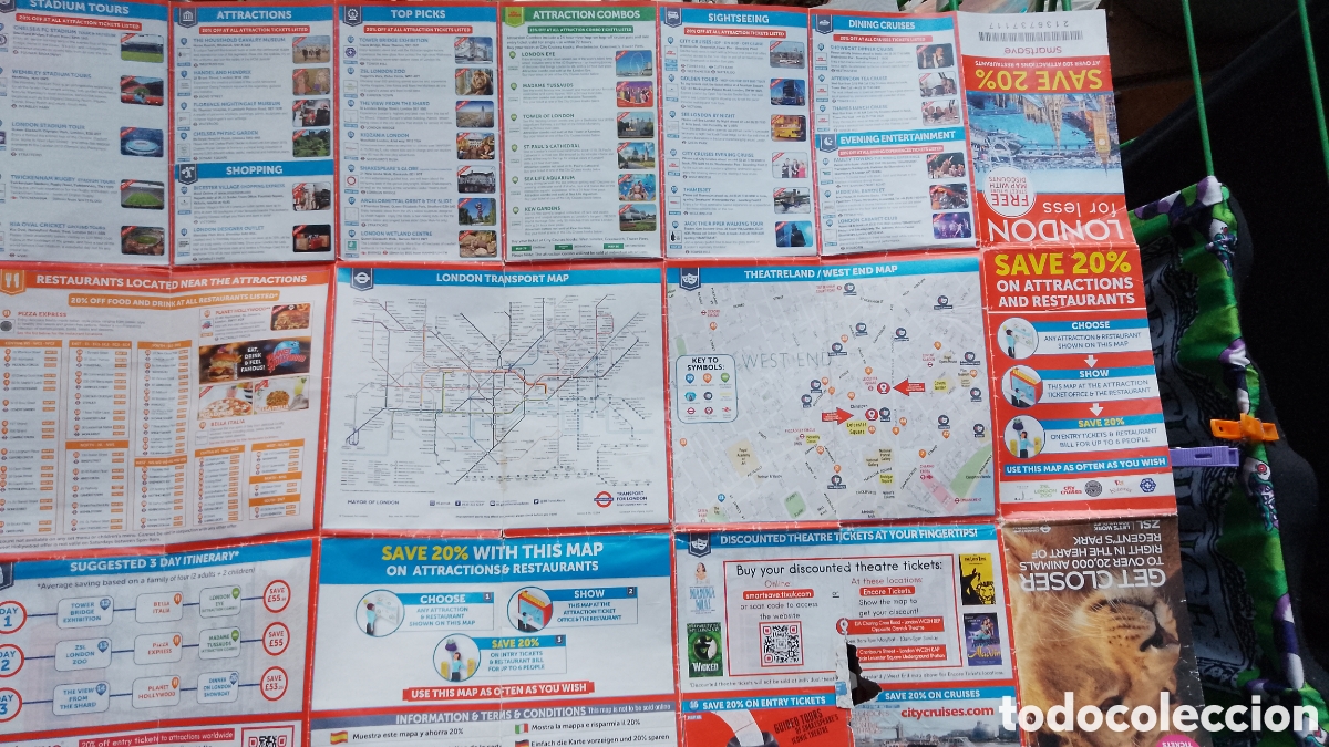 Mapas contempor&aacute;neos: LONDON FOR LESS . MAP . GUIDE . 2015 . MAPA LONDRES - Foto 6