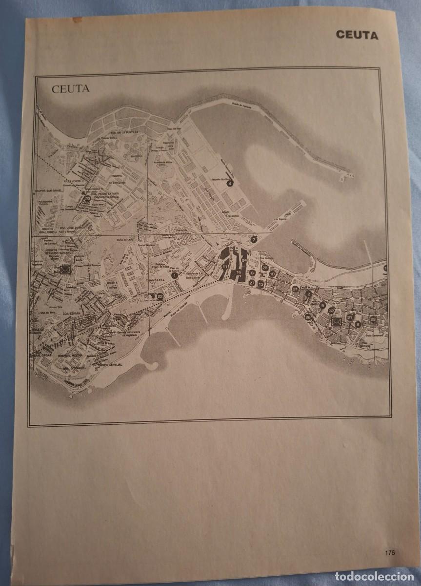 Mapas contempor&aacute;neos: Plano CEUTA distritos postales , a&ntilde;os 80.